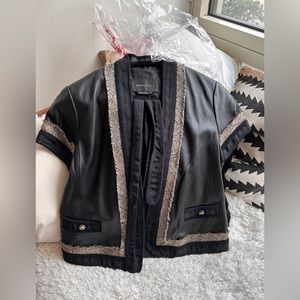 Bcbg leather jacket with beautiful details. Never worn